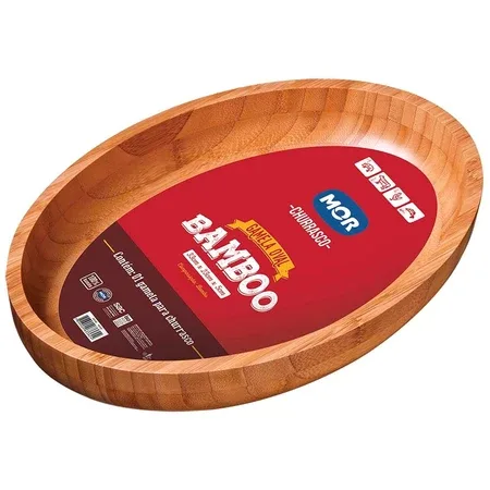 Gamela Oval Bamboo 33x23 Mor