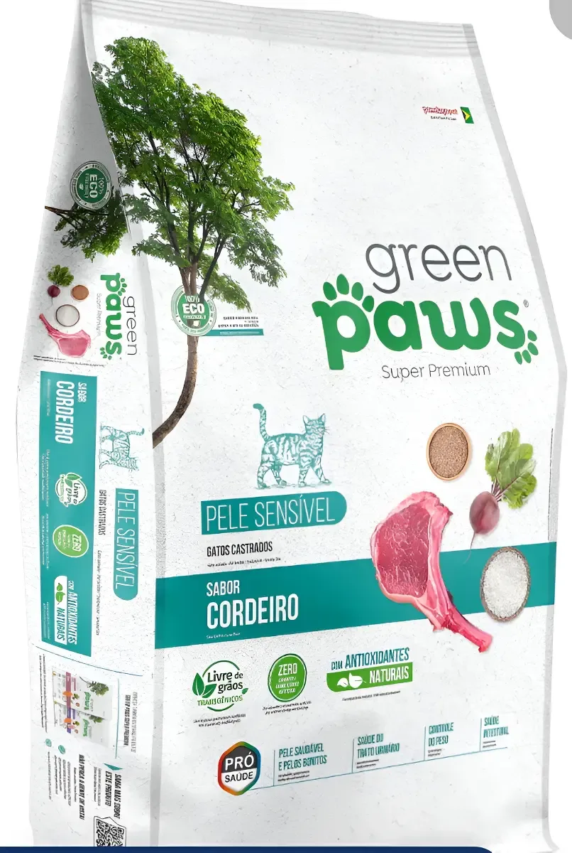 Ração Green Paws Gatos Castrados 1,5kg