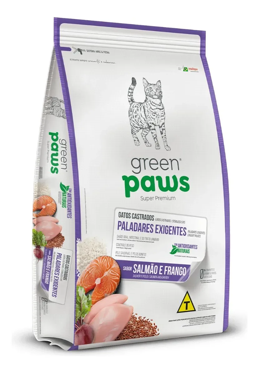 Ração Green Paws Gato Castrado 1,5kg