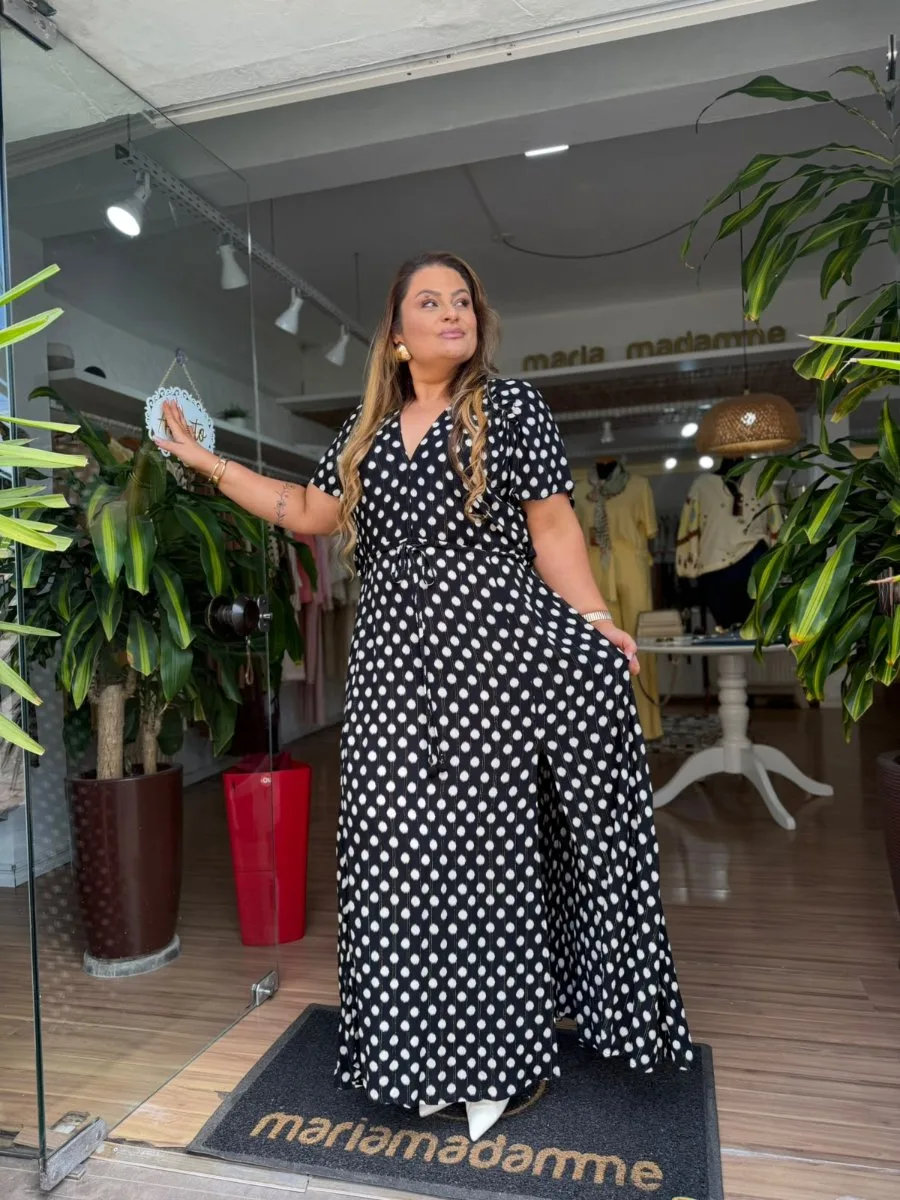 VESTIDO DECOTE ESTAMPADO MANDIN POA