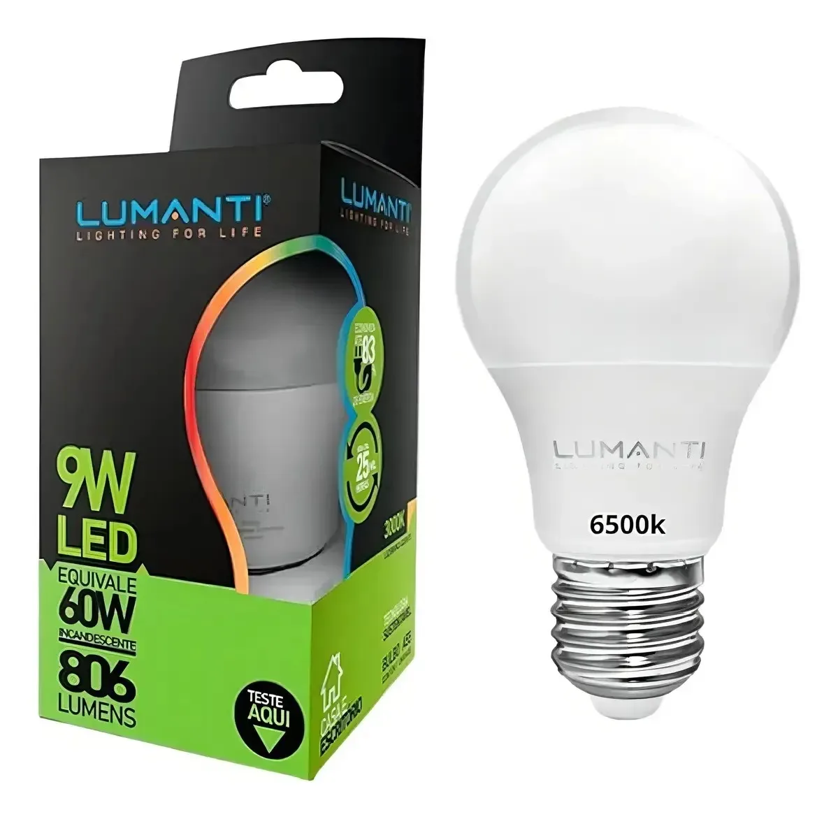 Lâmpada Led 9w Bulbo Branco-Frio Lumanti