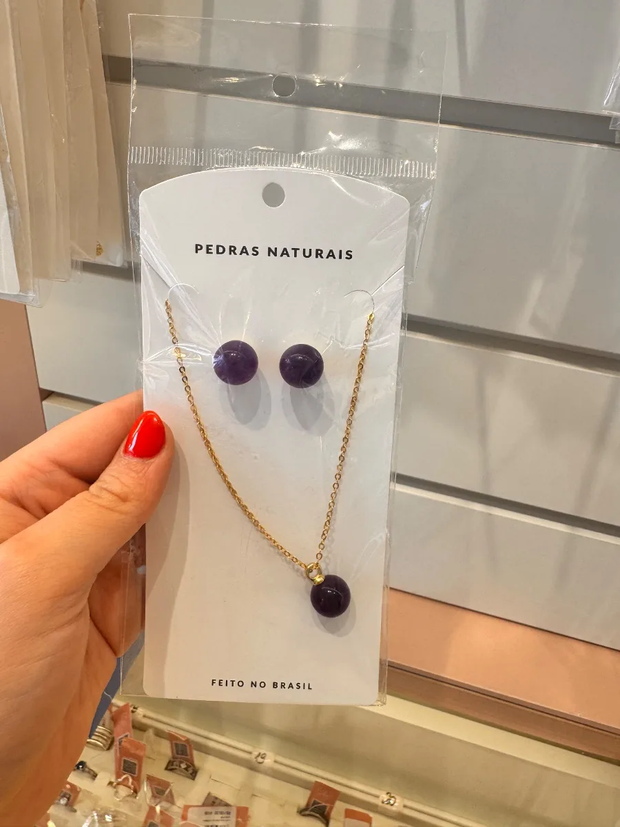 Conjunto esfera Ametista