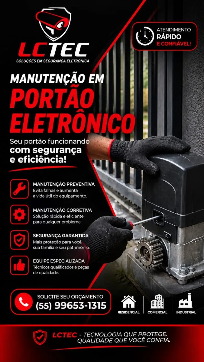 Manutenção de Portão Eletrônico.