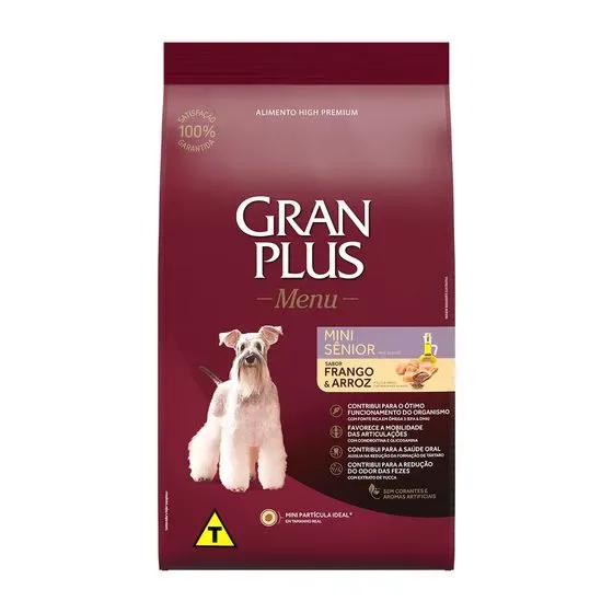 Ração GranPlus Menu Mini Sênior 3kg