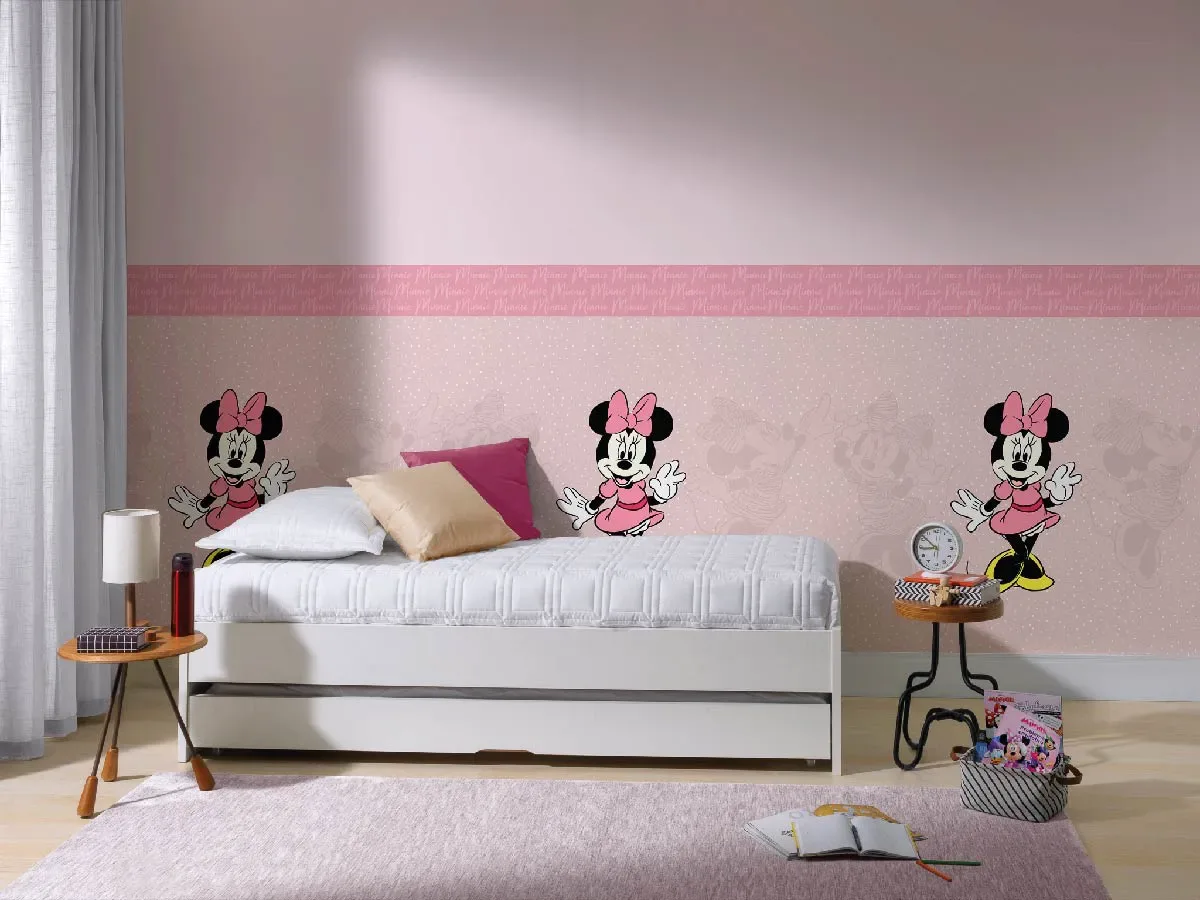 Tecido/Painel de Parede Horizontal Minnie Charm
