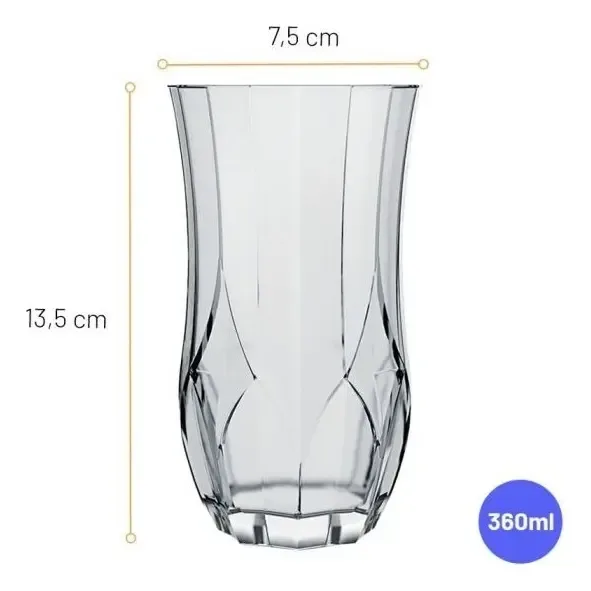 Conjunto de Copos 6pc Vidro Opera Long Drink