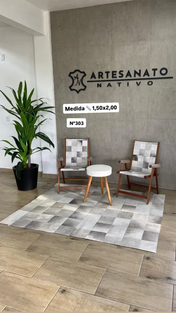 TAPETE RETANGULAR 1,5X2,0 QUADRO DE 15CM