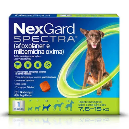 NexGard Spectra para Cães de 7,6  a 15 Kg