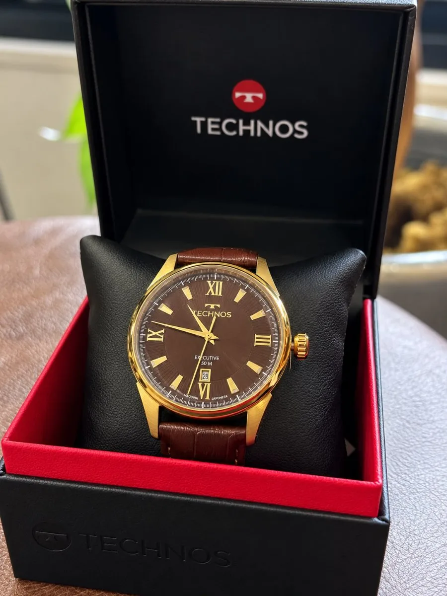 Relógio Technos Executivo Gold