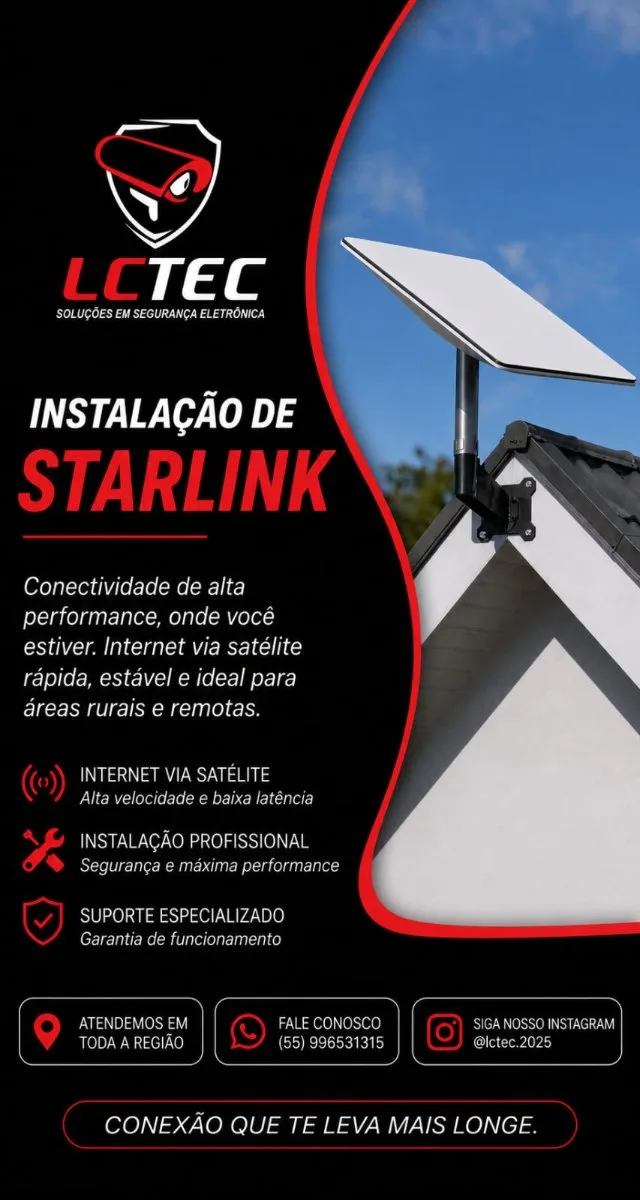 Instalação da Antena STARLINK