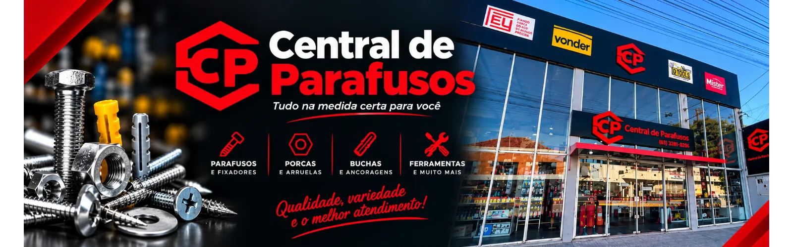 Banner da loja Central de Parafusos